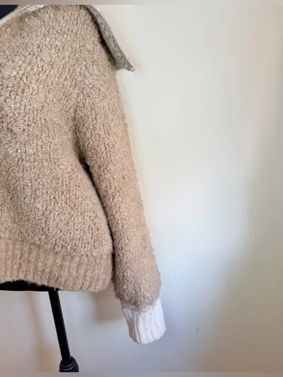 DH NY Ski Sweater Brown Cream Size S Thick Heavy Knit Cozy Winter Pullover - Picture 6 of 9